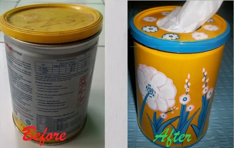Tempat Tissue dari Kaleng Bekas