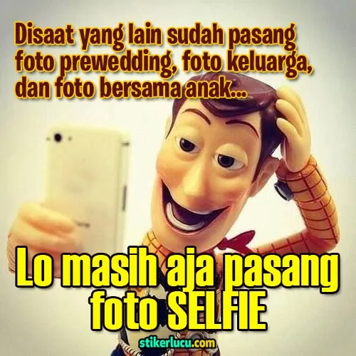 dp bbm lucu selfie